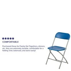 Cheap ???? Folding Chairs Flash Furniture HERCULES Series 800lb-Capacity Premium Plastic Folding Chair, Blue (LEL3BLUE) ???? -Advantage Shop sp154570568 s7