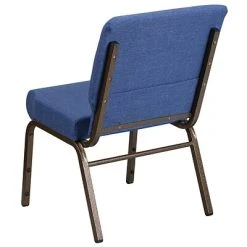 Hot Sale ???? Stacking Chairs Flash Furniture HERCULES Series 21'' Extra Wide Blue Fabric Stacking Church Chair With 4'' Thick Seat, Gold Vein Frame ???? -Advantage Shop sp154587900 s7