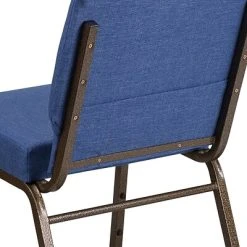 Hot Sale ???? Stacking Chairs Flash Furniture HERCULES Series 21'' Extra Wide Blue Fabric Stacking Church Chair With 4'' Thick Seat, Gold Vein Frame ???? -Advantage Shop sp154587901 s7