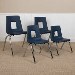 Best reviews of ✨ Stacking Chairs Flash Furniture Mickey Advantage Plastic/Steel Student Stacking Chair, Navy, 4/Pack (ADVSSC18NAVY) ????