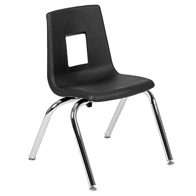 Discount ???? Stacking Chairs Advantage Black Student Stack School Chair 14" 4 Pack (ADV-SSC-14BLK-4) ✔️ 8 Discount ???? Stacking Chairs Advantage Black Student Stack School Chair 14" 4 Pack (ADV-SSC-14BLK-4) ✔️ - Image 6