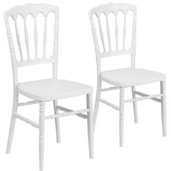 Hot Sale ✨ Flash Furniture Stacking Chairs 2 Pack. Resin Stacking Napoleon Chair (2LELMONWH) ????