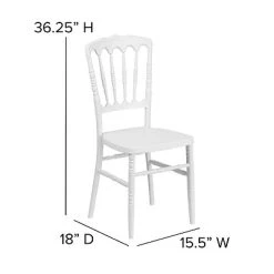 Deals ⭐ Flash Furniture Stacking Chairs Resin Stacking Napoleon Chair (LELMONWH) ???? -Advantage Shop sp155519072 s7