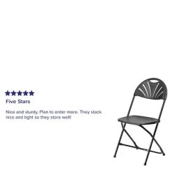 Hot Sale ❤️ Folding Chairs Flash Furniture HERCULES Series 800 Lb. Capacity Plastic Fan Back Folding Chair 8/Pack (8LEL4BK) ???? 15 Hot Sale ❤️ Folding Chairs Flash Furniture HERCULES Series 800 Lb. Capacity Plastic Fan Back Folding Chair 8/Pack (8LEL4BK) ???? -Advantage Shop sp155524445 s7
