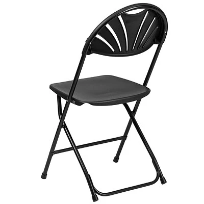 Hot Sale ❤️ Folding Chairs Flash Furniture HERCULES Series 800 Lb. Capacity Plastic Fan Back Folding Chair 8/Pack (8LEL4BK) ???? 10 Hot Sale ❤️ Folding Chairs Flash Furniture HERCULES Series 800 Lb. Capacity Plastic Fan Back Folding Chair 8/Pack (8LEL4BK) ???? - Image 8