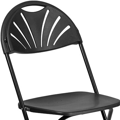 Hot Sale ❤️ Folding Chairs Flash Furniture HERCULES Series 800 Lb. Capacity Plastic Fan Back Folding Chair 8/Pack (8LEL4BK) ???? 11 Hot Sale ❤️ Folding Chairs Flash Furniture HERCULES Series 800 Lb. Capacity Plastic Fan Back Folding Chair 8/Pack (8LEL4BK) ???? - Image 9