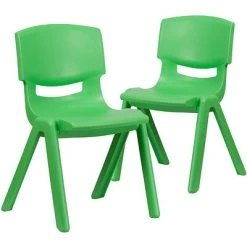 Best Pirce ???? Stacking & Folding Chairs Flash Furniture Plastic Student Stacking Chair, Green, 2-Pieces (2YUYCX005GREEN) ????