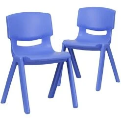 Discount ❤️ Stacking & Folding Chairs Flash Furniture Plastic Student Stacking Chair, Blue, 2-Pieces (2YUYCX004BLUE) ????