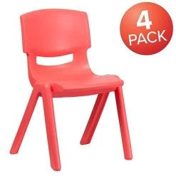 Top 10 ???? Stacking & Folding Chairs Flash Furniture Plastic Student Stacking Chair, Red, 4-Pieces (4YUYCX4005RED) ???? -Advantage Shop sp155712713 s7