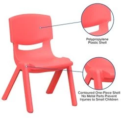 Top 10 ???? Stacking & Folding Chairs Flash Furniture Plastic Student Stacking Chair, Red, 4-Pieces (4YUYCX4005RED) ???? -Advantage Shop sp155712882 s7