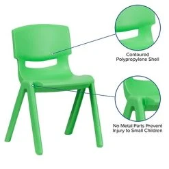 New ❤️ Stacking & Folding Chairs Flash Furniture Plastic Student Stacking Chair, Green, 4-Pieces (4YUYCX4004GREEN) ???? -Advantage Shop sp155712889 s7