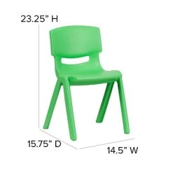 New ❤️ Stacking & Folding Chairs Flash Furniture Plastic Student Stacking Chair, Green, 4-Pieces (4YUYCX4004GREEN) ???? -Advantage Shop sp155712890 s7