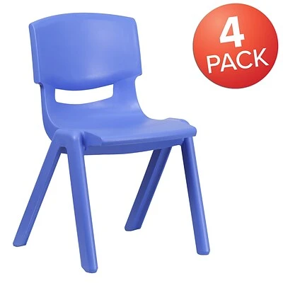 Discount ✨ Stacking & Folding Chairs Flash Furniture Plastic Student Stacking Chair, Blue, 4-Pieces (4YUYCX4005BLUE) ⌛ 5 Discount ✨ Stacking & Folding Chairs Flash Furniture Plastic Student Stacking Chair, Blue, 4-Pieces (4YUYCX4005BLUE) ⌛ - Image 3