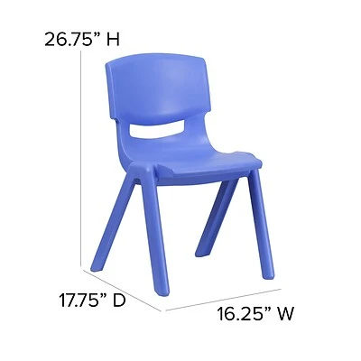 Discount ✨ Stacking & Folding Chairs Flash Furniture Plastic Student Stacking Chair, Blue, 4-Pieces (4YUYCX4005BLUE) ⌛ 9 Discount ✨ Stacking & Folding Chairs Flash Furniture Plastic Student Stacking Chair, Blue, 4-Pieces (4YUYCX4005BLUE) ⌛ - Image 7