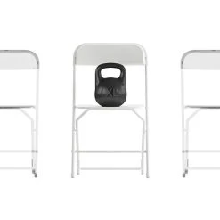 Outlet ???? Stacking & Folding Chairs Flash Furniture Hercules™ Plastic Big And Tall Commercial Folding Chair, White, 4/Pack (4LEL3WWH) ❤️