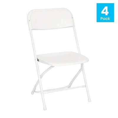 Outlet ???? Stacking & Folding Chairs Flash Furniture Hercules™ Plastic Big And Tall Commercial Folding Chair, White, 4/Pack (4LEL3WWH) ❤️ 10 Outlet ???? Stacking & Folding Chairs Flash Furniture Hercules™ Plastic Big And Tall Commercial Folding Chair, White, 4/Pack (4LEL3WWH) ❤️ - Image 8