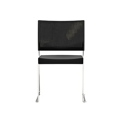 Budget ❤️ Stacking & Folding Chairs Safco® Currant™ Steel High Density Stack Chair, Black/Chrome, 4PK (4271CM) ✔️ 4 Budget ❤️ Stacking & Folding Chairs Safco® Currant™ Steel High Density Stack Chair, Black/Chrome, 4PK (4271CM) ✔️ - Image 2