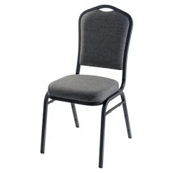 Buy ???? National Public Seating Stacking Chairs NPS 9300 Series Deluxe Fabric Upholstered Stack Chair, Natural Graystone/Black Sandtex (9362-BT) ✨