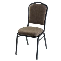 New ???? National Public Seating Stacking Chairs NPS 9300 Series Deluxe Fabric Upholstered Stack Chair, Natural Taupe/Black Sandtex (9378-BT) ????