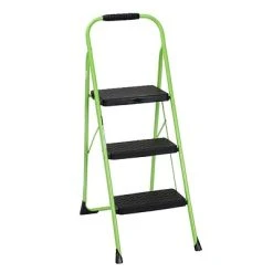 Deals ✔️ Folding Chairs Cosco Three Step Big Step Folding Step Stool With Rubber Hand Grip (11408GNF1E) ????