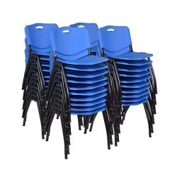 Flash Sale ???? Stacking Chairs Regency 'M' Stack Chair (40 Pack)- Blue (4700BE40PK) ????