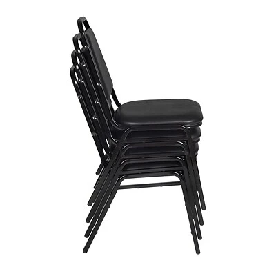 Promo ❤️ Stacking Chairs Regency Vinyl Restaurant Stack Chair, Black 4/Pack (8029BK4PK) ???? 5 Promo ❤️ Stacking Chairs Regency Vinyl Restaurant Stack Chair, Black 4/Pack (8029BK4PK) ???? - Image 3