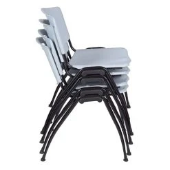 Deals ???? Stacking Chairs Regency 'M' Stack Chair (4 Pack)- Grey (4700GY4PK) ✔️ -Advantage Shop sp4547970 s7