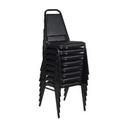 Best Sale ???? Stacking Chairs Regency Vinyl Restaurant Stack Chair, Black 8/Pack (8029BK8PK) ????