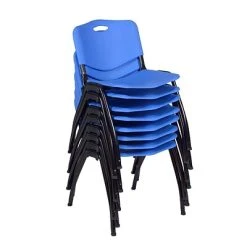 Cheapest ???? Stacking Chairs Regency 'M' Stack Chair (8 Pack)- Blue (4700BE8PK) ????