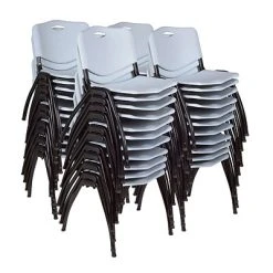 Top 10 ???? Stacking Chairs Regency 'M' Stack Chair (40 Pack)- Grey (4700GY40PK) ????
