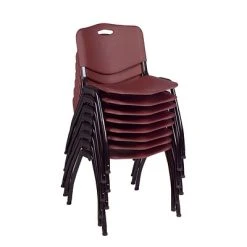 Brand new ???? Stacking Chairs Regency 'M' Stack Chair (8 Pack)- Burgundy ????