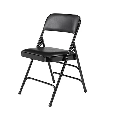 Best Pirce ???? National Public Seating Folding Chairs NPS 1300 Series Premium Vinyl Upholstered Triple Brace Double Hinge Folding Chair, Black, 4 Pack (1310/4) ???? 4 Best Pirce ???? National Public Seating Folding Chairs NPS 1300 Series Premium Vinyl Upholstered Triple Brace Double Hinge Folding Chair, Black, 4 Pack (1310/4) ???? - Image 2