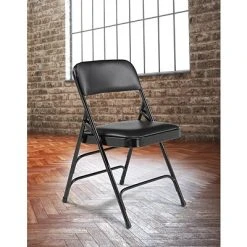 Best Pirce ???? National Public Seating Folding Chairs NPS 1300 Series Premium Vinyl Upholstered Triple Brace Double Hinge Folding Chair, Black, 4 Pack (1310/4) ???? 15 Best Pirce ???? National Public Seating Folding Chairs NPS 1300 Series Premium Vinyl Upholstered Triple Brace Double Hinge Folding Chair, Black, 4 Pack (1310/4) ???? -Advantage Shop sp54967437 s7