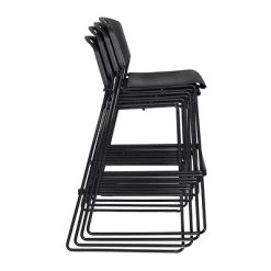 Best Sale ???? Stacking Chairs Regency Zeng Metal Stack Stool, Black (4495BK) ???? -Advantage Shop sp56712890 s7