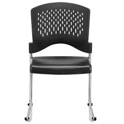 Hot Sale ???? Stacking Chairs Raynor Eurotech S4000 Plastic Aire Stackable Chair, Black, 4/Carton ????