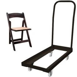 Wholesale ⌛ Advantage Folding Table Cart With 20 Fruitwood Wood Folding Chairs (1DHCD80WFCFW20) ????