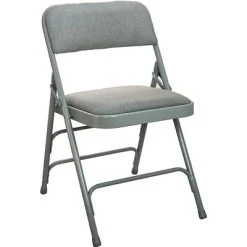 Cheap ???? Folding Chairs Flash Furniture Advantage Fabric/Steel Padded Folding Chair, Gray, 40/Pack (DPI903FGG) ❤️