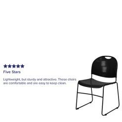 Cheapest ⌛ Stacking Chairs Flash Furniture HERCULES™ Plastic Ultra Compact Stack Chair, Black [RUT188BKCHR] ???? -Advantage Shop sp80658106 s7