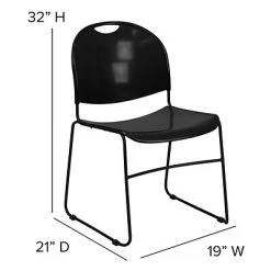 Cheapest ⌛ Stacking Chairs Flash Furniture HERCULES™ Plastic Ultra Compact Stack Chair, Black [RUT188BKCHR] ???? -Advantage Shop sp80658107 s7
