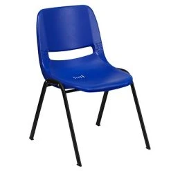 New ???? Stacking Chairs Flash Furniture HERCULES Plastic Shell Stack Chair, Blue (RUTEO1BLGG) ⭐