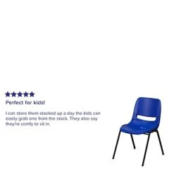 New ???? Stacking Chairs Flash Furniture HERCULES Plastic Shell Stack Chair, Blue (RUTEO1BLGG) ⭐ -Advantage Shop sp80658122 s7