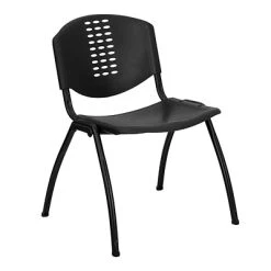 Advantage Shop 35 Best deal ???? Stacking Chairs Flash Furniture HERCULES Plastic Office Chair, Black (RUT-NF01A-BK-GG) ✔️