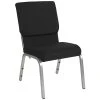 Discount ???? Stacking Chairs Flash Furniture HERCULES™ Fabric Stacking Church Chair, Black, Silver Vein Frame (XUCH60096BKSV) ????
