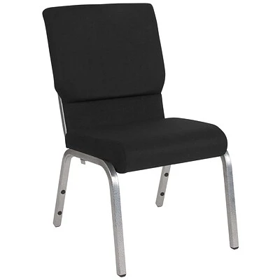 Discount ???? Stacking Chairs Flash Furniture HERCULES™ Fabric Stacking Church Chair, Black, Silver Vein Frame (XUCH60096BKSV) ???? 3 Discount ???? Stacking Chairs Flash Furniture HERCULES™ Fabric Stacking Church Chair, Black, Silver Vein Frame (XUCH60096BKSV) ????