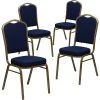 Outlet ???? Flash Furniture HERCULES Banquet Chairs W/Navy Blue Fabric & Gold Frame, 4/Pack ???? 2 Outlet ???? Flash Furniture HERCULES Banquet Chairs W/Navy Blue Fabric & Gold Frame, 4/Pack ???? -Advantage Shop sp80658761 s7