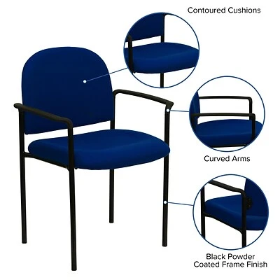 Budget ???? Stacking Chairs Flash Furniture Fabric Stackable Steel Side Chairs W/Arms (BT5161NVY) ???? 7 Budget ???? Stacking Chairs Flash Furniture Fabric Stackable Steel Side Chairs W/Arms (BT5161NVY) ???? - Image 5