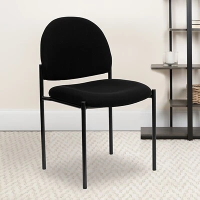 Brand new ???? Stacking Chairs Flash Furniture Fabric Stackable Steel Side Chairs (BT5151BK) ⌛ 4 Brand new ???? Stacking Chairs Flash Furniture Fabric Stackable Steel Side Chairs (BT5151BK) ⌛ - Image 2
