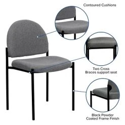 Top 10 ???? Stacking Chairs Flash Furniture Fabric Stackable Steel Side Chairs (BT5151GY) ???? -Advantage Shop sp80658884 s7