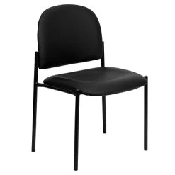 Budget ???? Stacking Chairs Flash Furniture Vinyl Stackable Steel Side Chair, Black ????