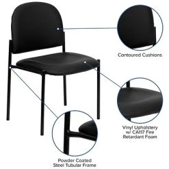 Budget ???? Stacking Chairs Flash Furniture Vinyl Stackable Steel Side Chair, Black ???? -Advantage Shop sp80658894 s7